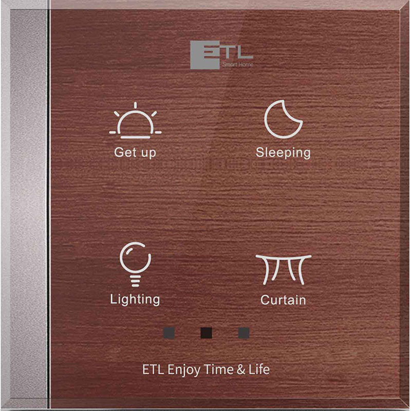 ETL智能家居时享鉴宜场景控制面板 艺匠系列木纹场景控制面板